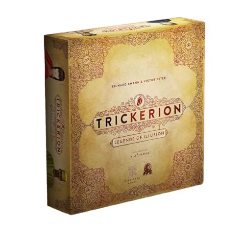 Games Trickerion - Legends of Illusion Base Game | Victorian Steampunk Worker Placement Game for 2-4 Players | 48 Unique Trick Cards & Action Selection Mechanics