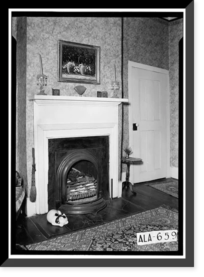 Historic Framed Print, J. Bruce Airey House, 1202 West Tuskeena Street, Wetumpka, Elmore County, AL - 7, 17-7/8