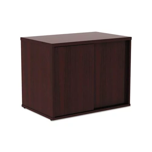 Open Office Low Storage Cab Cred 29 1/2w x 19 1/8d x 22 7/8h, Mahogany
