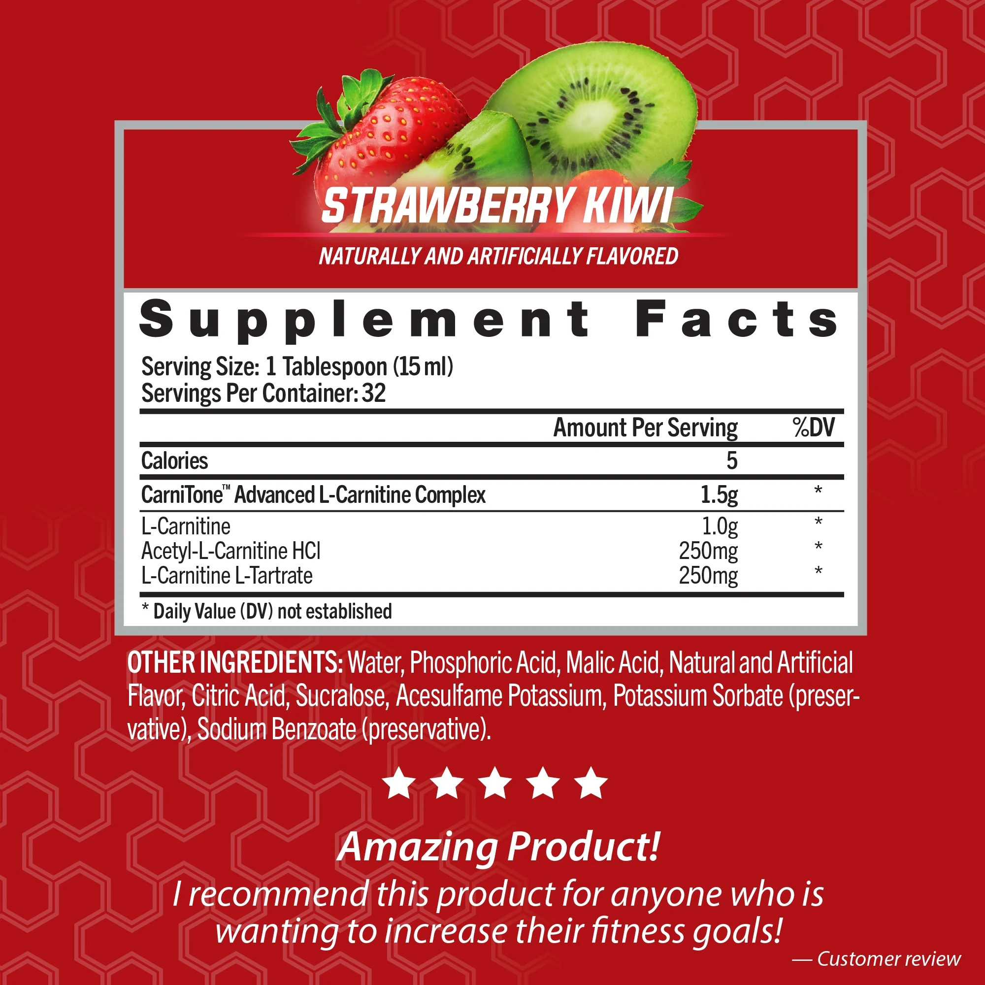 iSatori L-Carnitine LS3 Concentrated Liquid Metabolic Enhancer and Energy Booster - Health and Fitness - Keto Friendly - Stimulant Free - Strawberry Kiwi 1500mg (32 Servings)