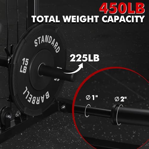 Mikolo LAT Pulldown Machine, LAT Row Cable Machine with Leg Hold Down Attachment, LAT Tower with Cable Row Attachment, Cable Machine Home Gym