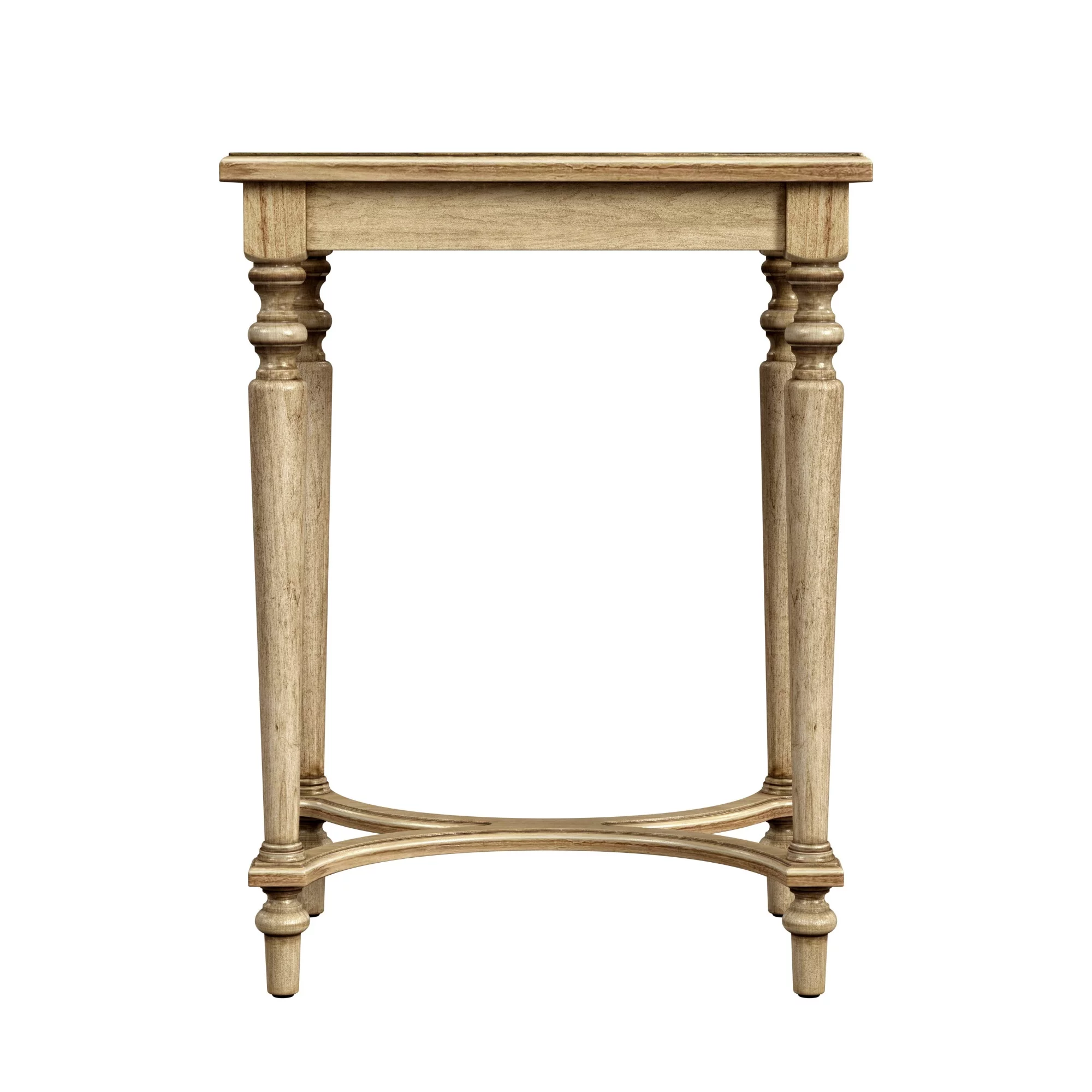Butler Specialty Company Tyler Solid Wood Inlay Accent Table - Antique Beige
