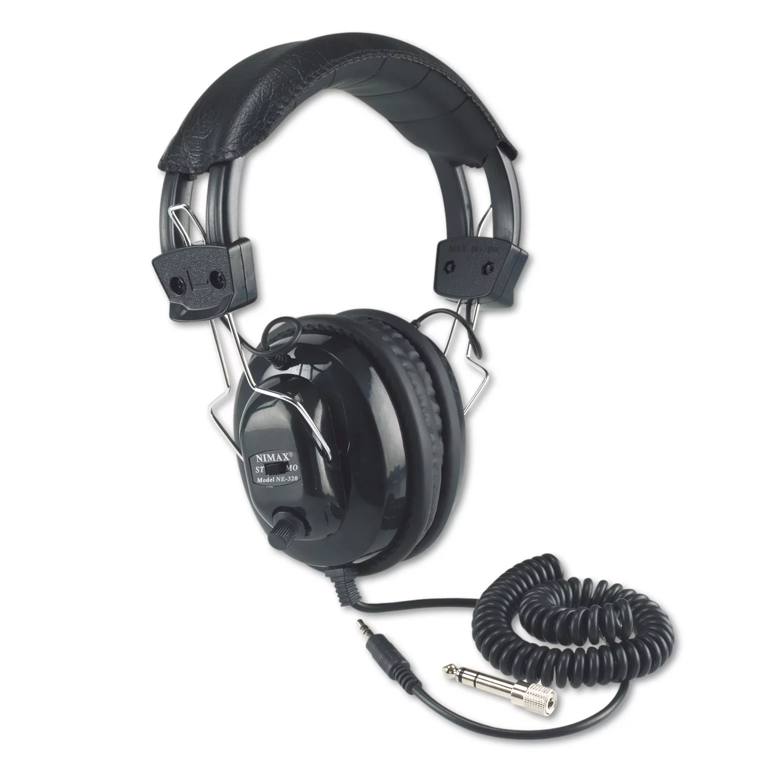 Amplivox Portable Sound Sys. Deluxe Stereo Headphones W/mono Volume Control, Black