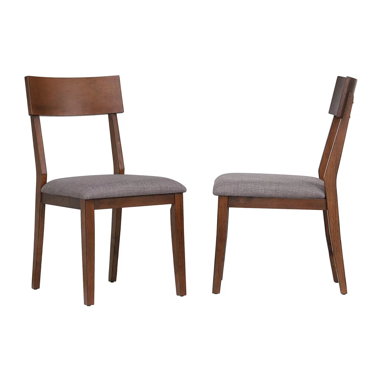 Mid Century Danish Walnut Upholstered Side Chair (Set Of 2)