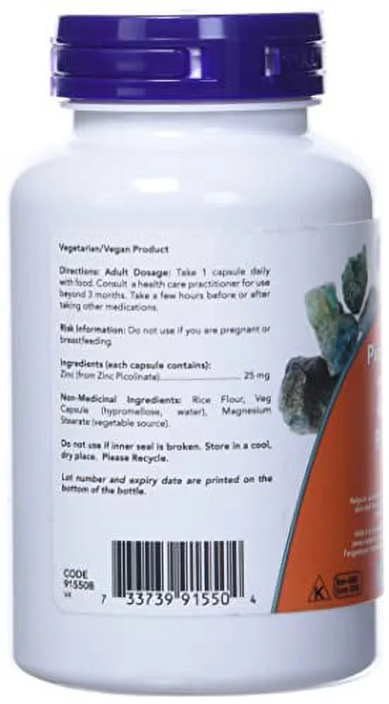NOW Zinc Picolinate 25mg
