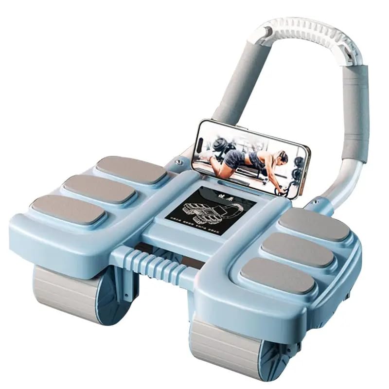 2025 New Automatic Rebound Ab Roller Wheel with Elbow Support & 4-Wheel Design - Core Exercise Equipment for Home Gym, Abdominal Workout Machine for Men/Women, Belly Fat Burner,Portable Fitness Roller Wheel