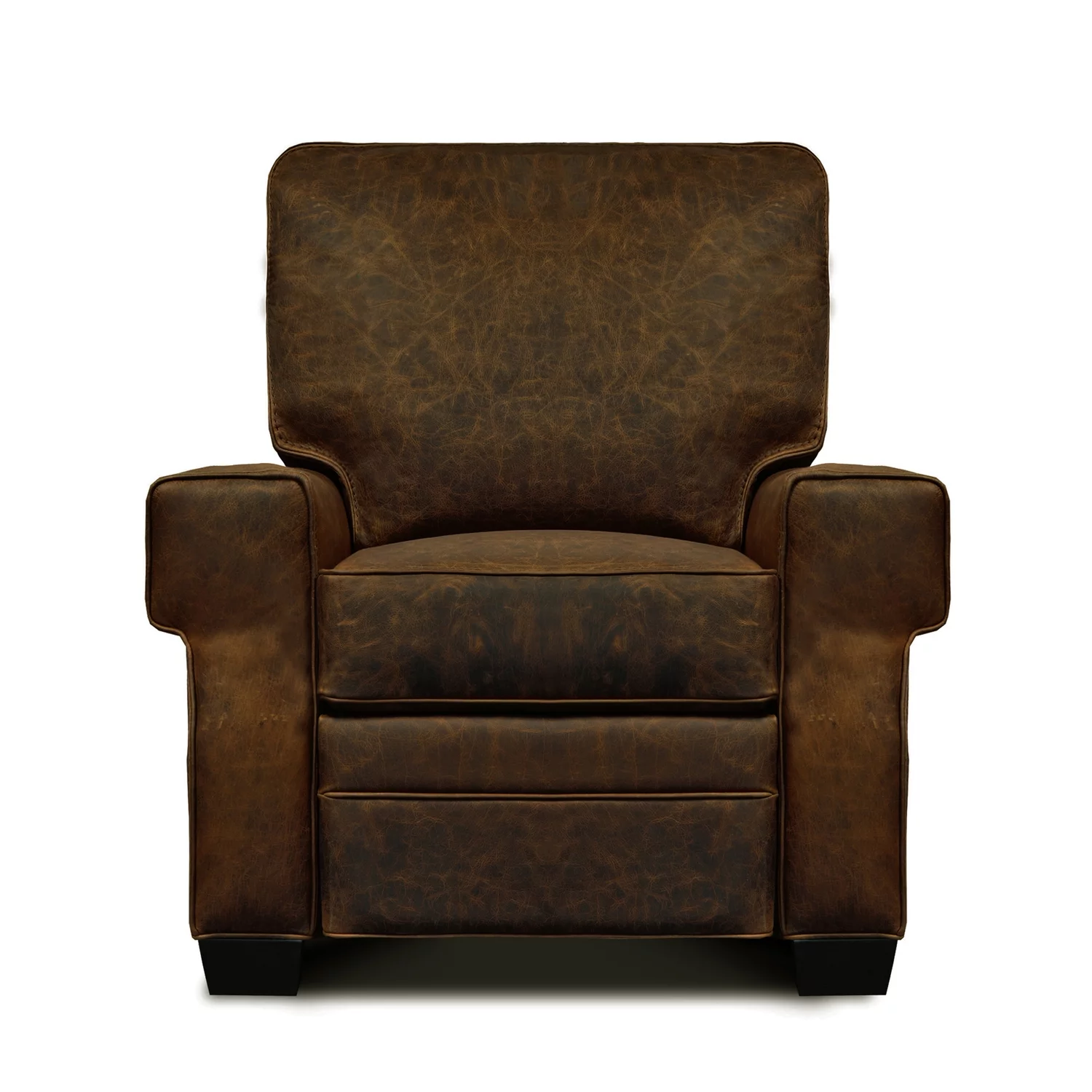 GTR Leather Cordova 100% Top Grain  Mid-century Manual Recliner