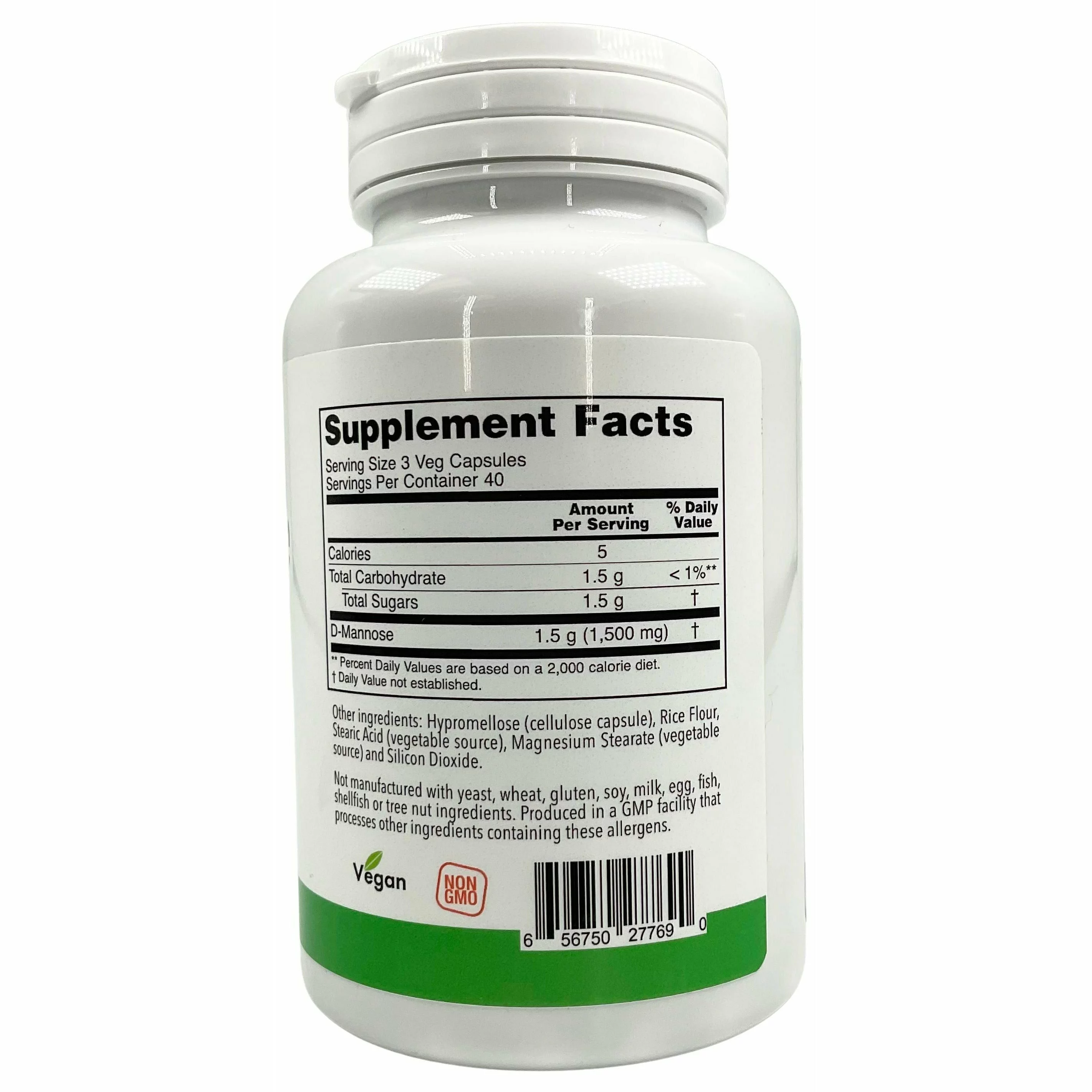 NUTRI Plus Fit D-Mannose 500 MG, Healthy Urinary Tract, 120 Veg Cap