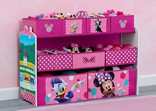 Delta Children Disney Minnie Mouse Deluxe 9 Bin Design and Store Toy Organizer, Greenguard Gold Certified