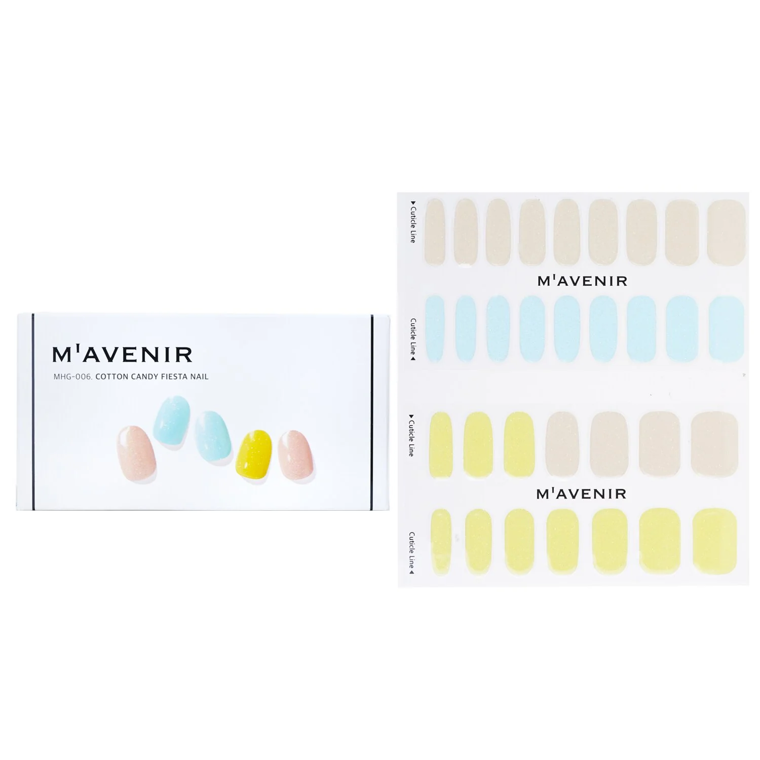 Mavenir Nail Sticker (Blue) - # Classic Navy Nail  32pcs