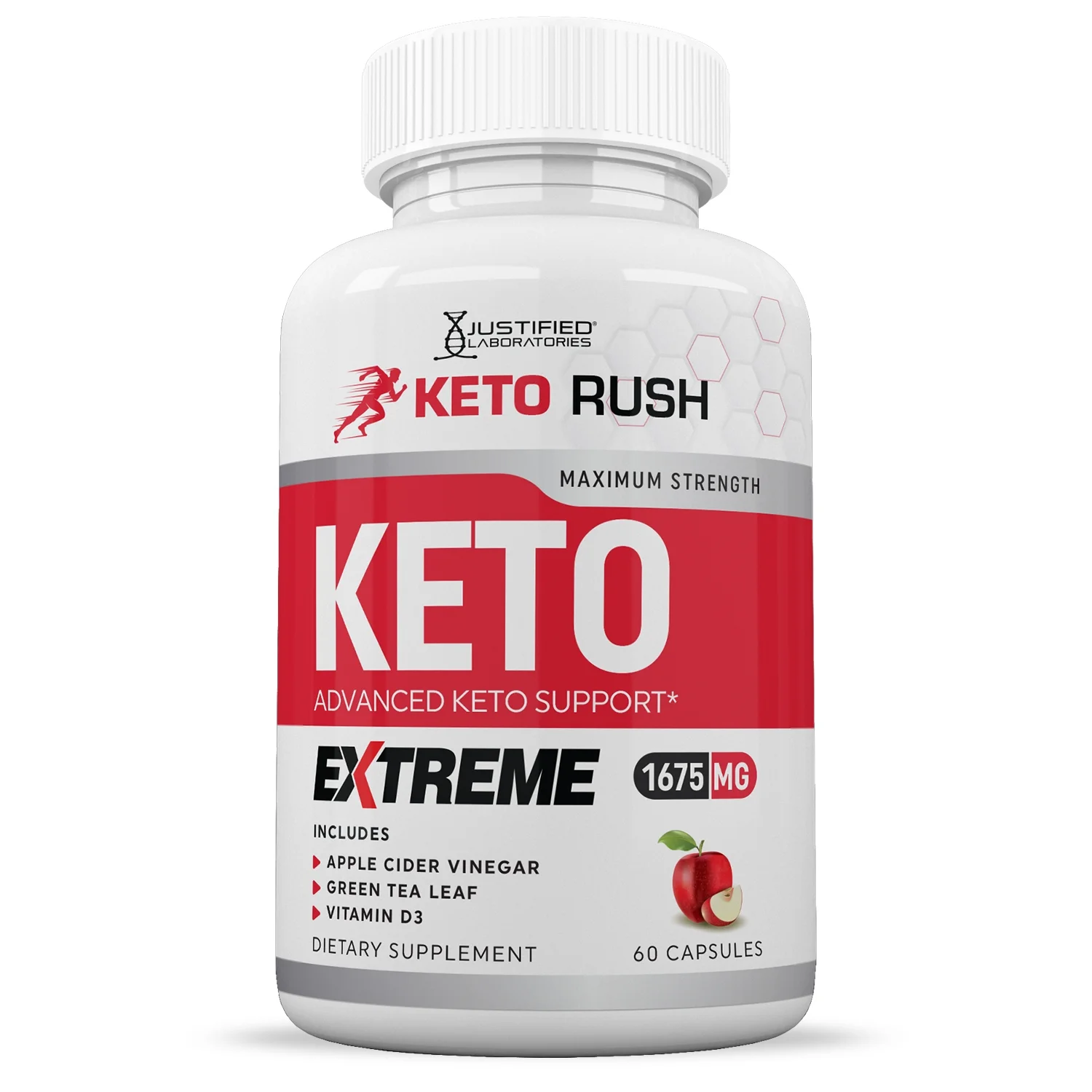 (5 Pack) Keto Rush ACV Extreme Pills 1675mg Alternative to Gummies Dietary Supplement 300 Capsules