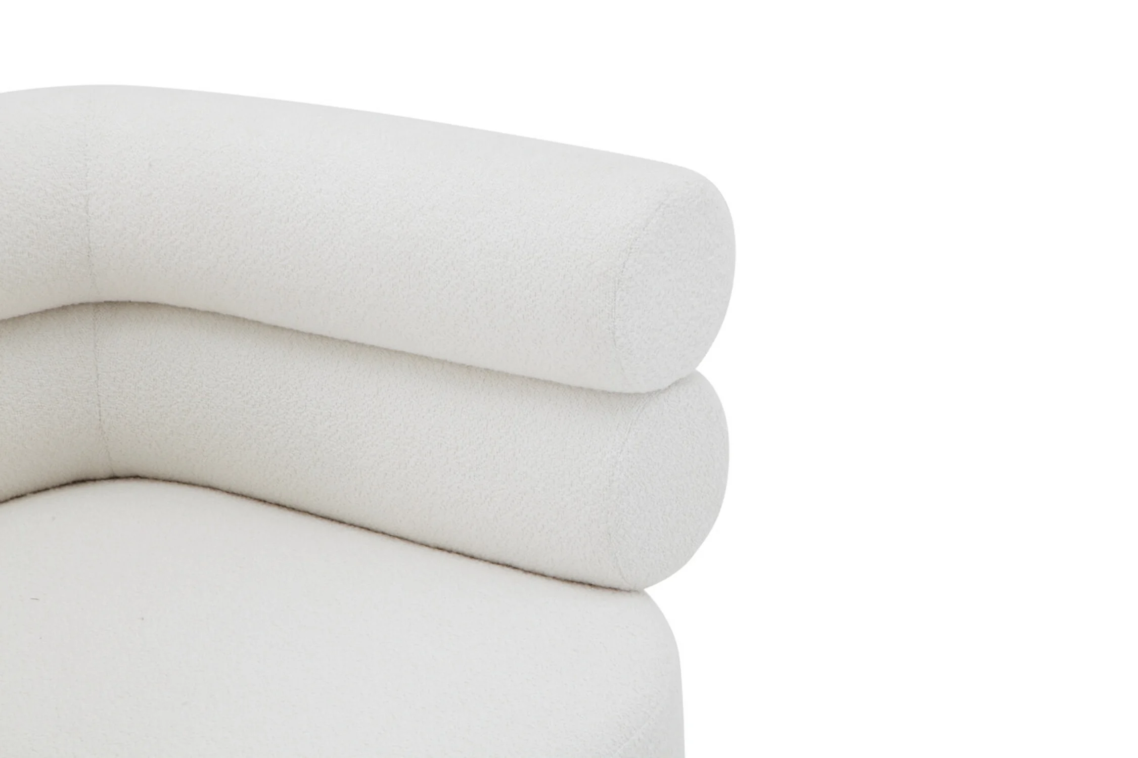 Julius Swivel Chair in Black Boucle