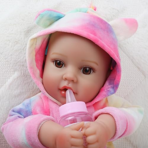 Baby Dolls, 18 inches Large Realistic Cute Soft Body Baby Doll Real Life Baby Dolls Girl, with Bottles & Pacifier, Diapers and Bibs, Gift Idea for Ages 3+