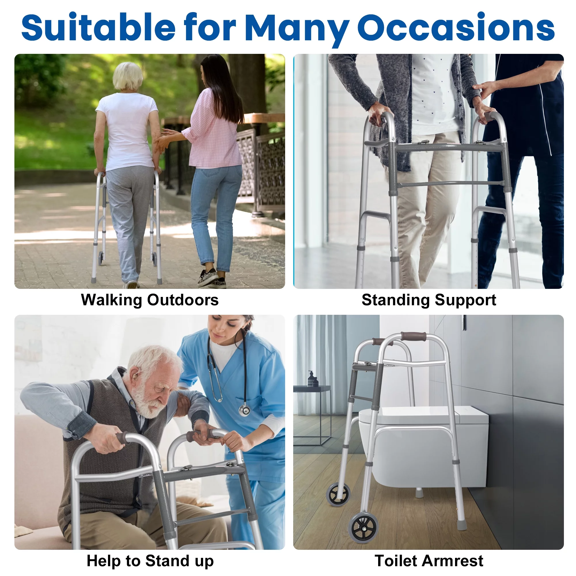 KARMAS PRODUCT Foldable Standard Walker with 5