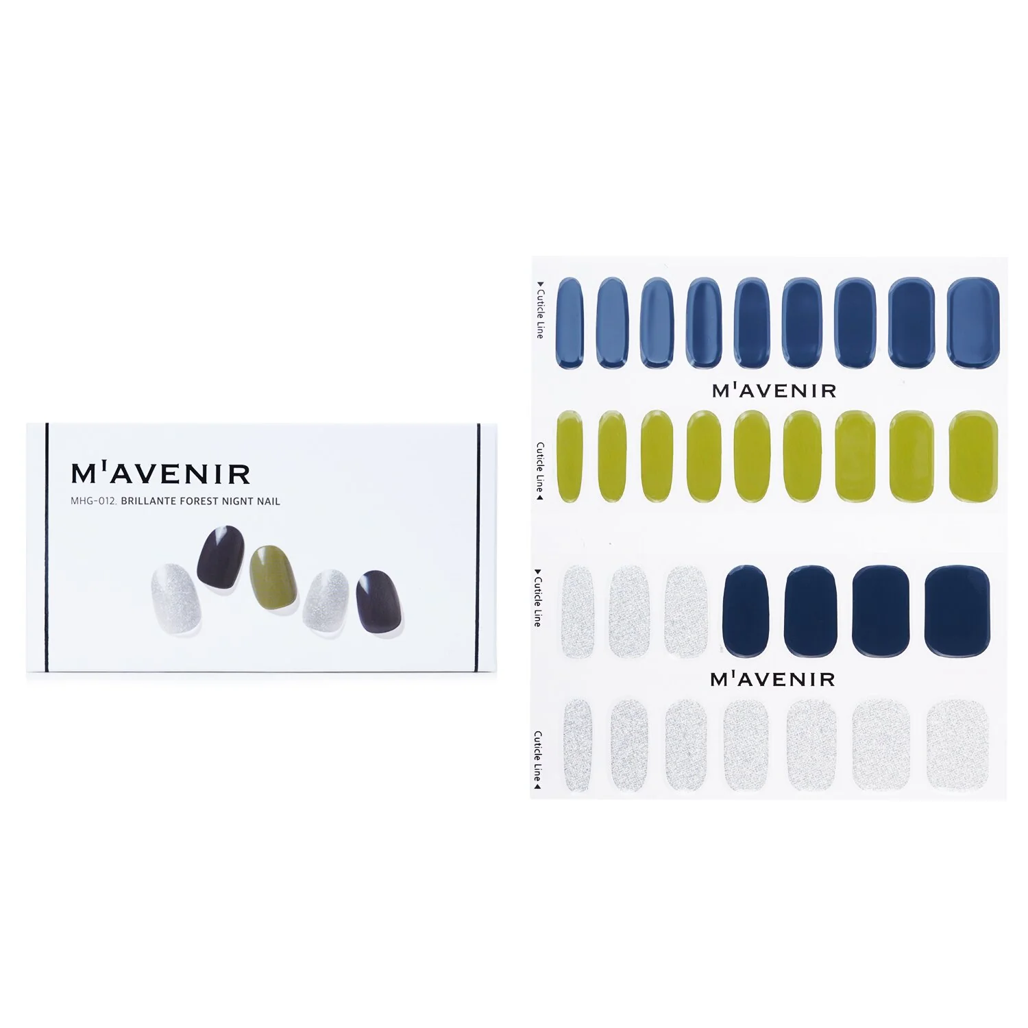 Mavenir Nail Sticker (Blue) - # Bright Road Night Nail  32pcs