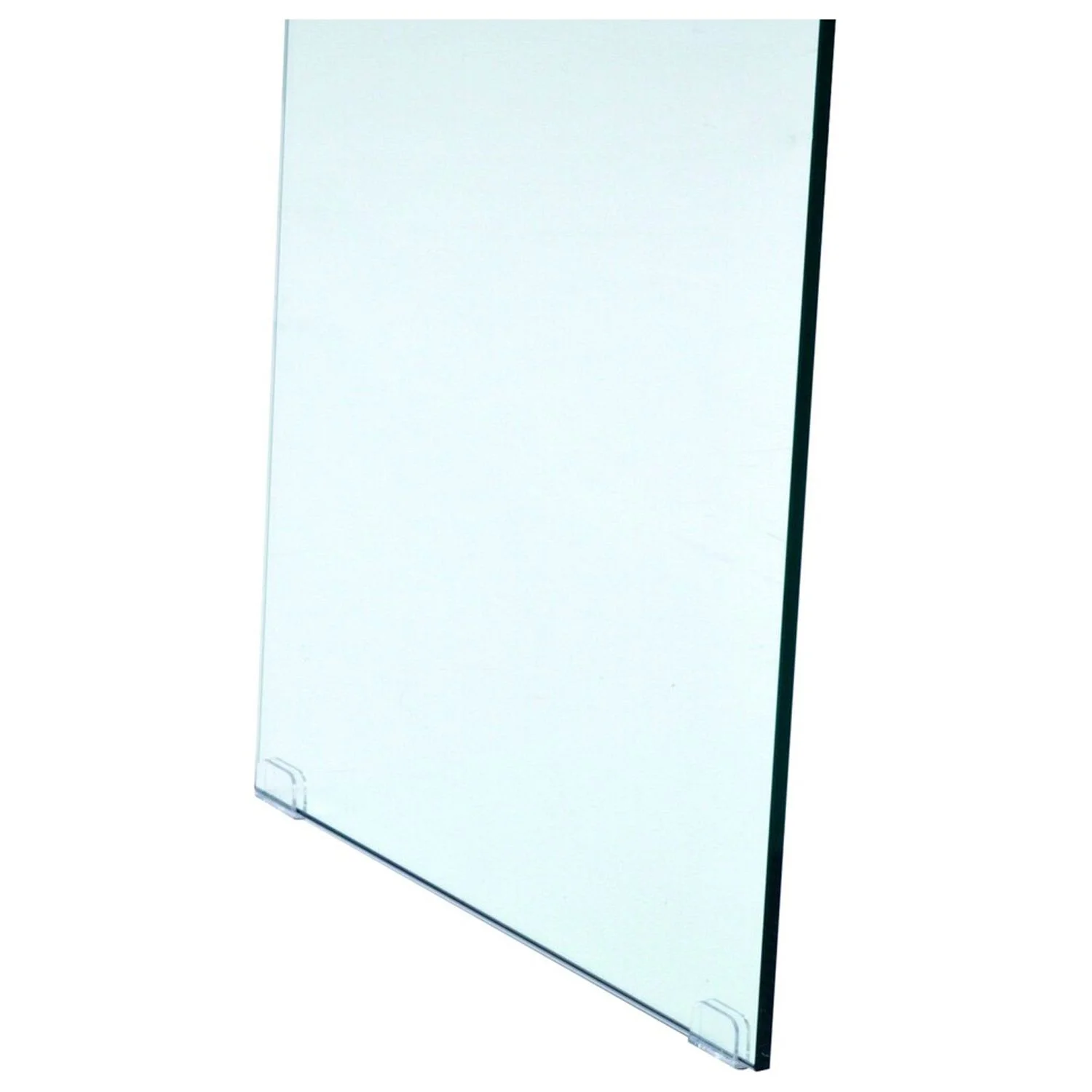 Kyo 43 Inch Tempered Glass Computer Desk - U Shaped - Slim Surface - Clear