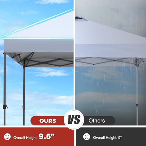 ABCCANOPY Pop Up Canopy - Outdoor Patio Portable Canopy Tent Heavy Duty for Backyard and Deck with 4 Sandbags(White, 10x10)