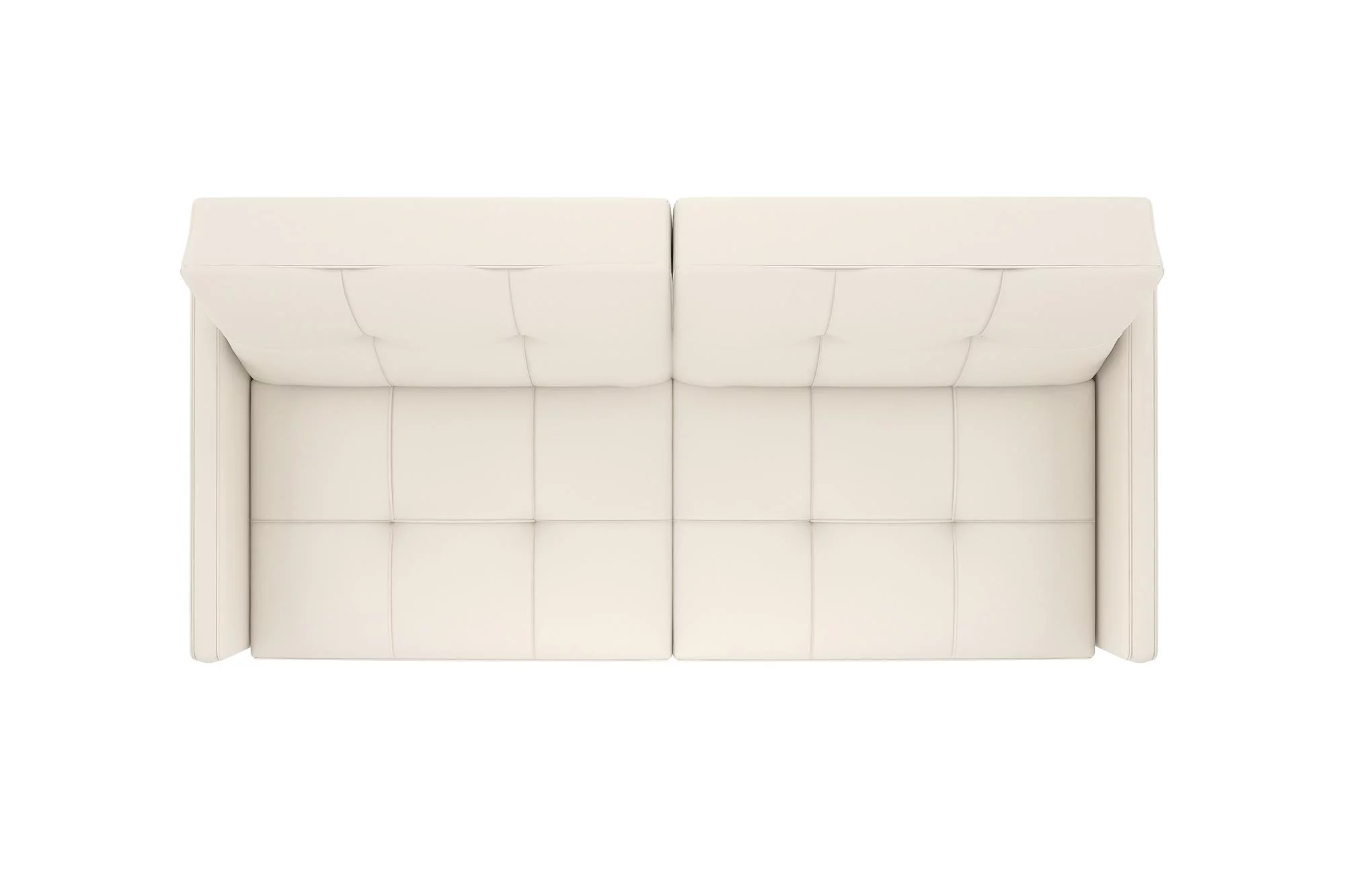 Desert Fields Adera Coil Futon, White Faux Leather