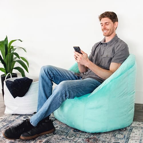 Big Joe Milano Lenox Denim Cobalt Beanbag Chair