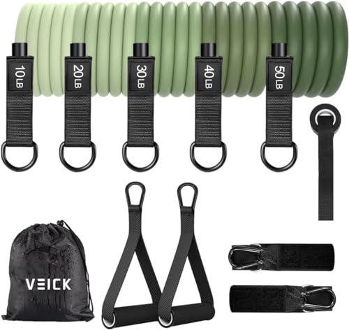 VEICK Resistance Bands, Exercise Bands, Workout Bands, Resistance Bands for Working Out with Handles for Men and Women, Exercising Bands for Fitness Weights Work Out at Home