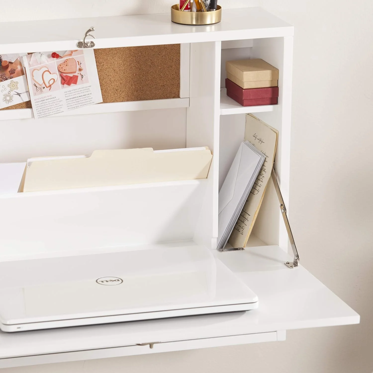 Willingham Wall Mount Folding Desk, White