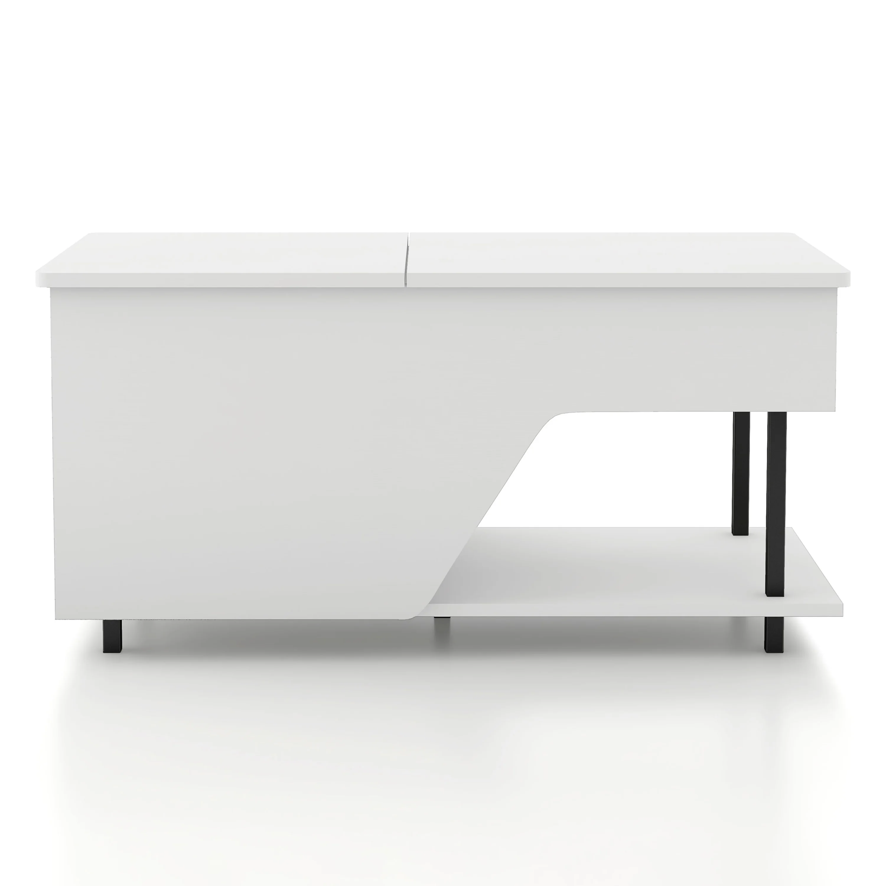 Starr Indoor Lift Top Storage White Coffee Table with RGB LED Light for Living Room by Furniture of America