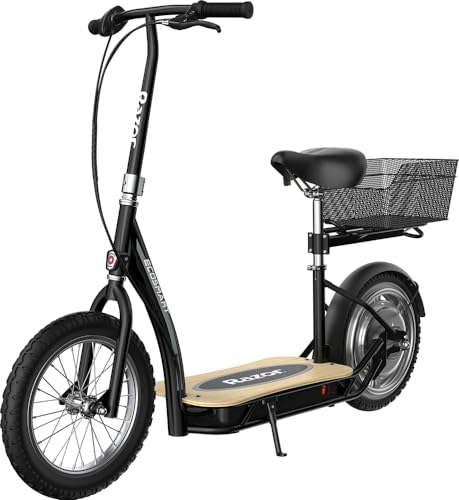 EcoSmart Metro Electric Scooter – Padded Seat, Wide Bamboo Deck, 16