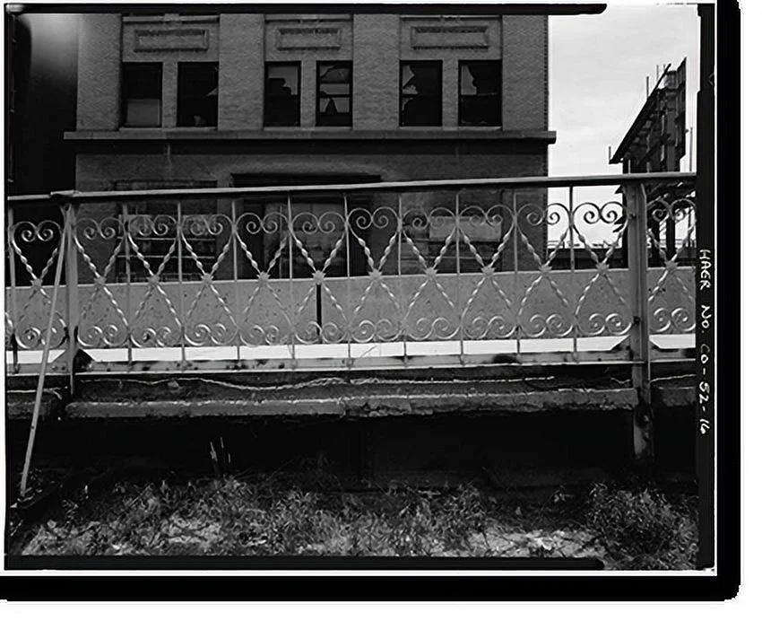 Historic Framed Print, Fourteenth Street Viaduct, Fourteenth Street at Wazee Street, Denver, Denver County, CO - 16, 17-7/8