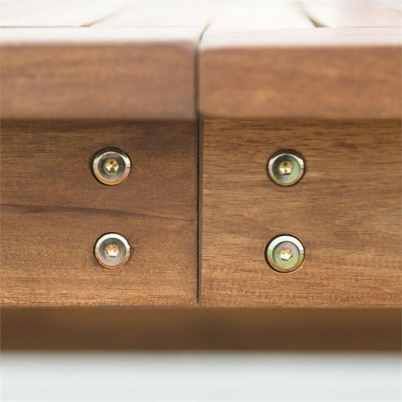 Pemberly Row Acacia Wood Patio 3-Piece Dining Set in Brown