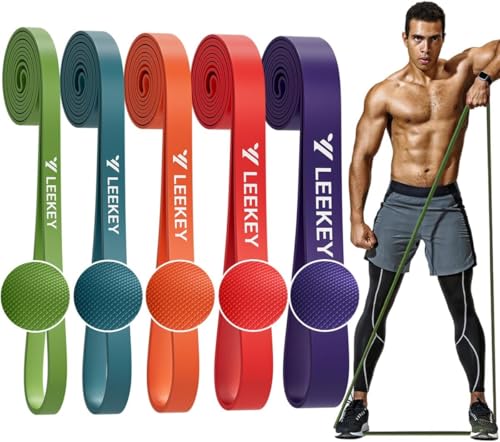 LEEKEY Resistance Bands, Exercise Bands with Handles,Pull Up Assist Bands - Band Set with Door Anchor - Bands for Working Out,Band for Men and Women Fitness Training, Physical Therapy,Home Workouts