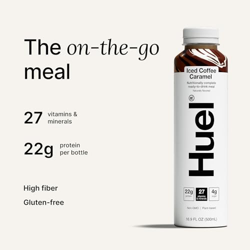 Huel Ready-to-Drink | Chocolate Meal Replacement Drink | High Protein Drink | Nutritionally Complete, Low Sugar, High Fiber, Plant Based, Vegan, Healthy | 20g Protein Per Bottle | 16.9 Fl Oz (12 Pack)