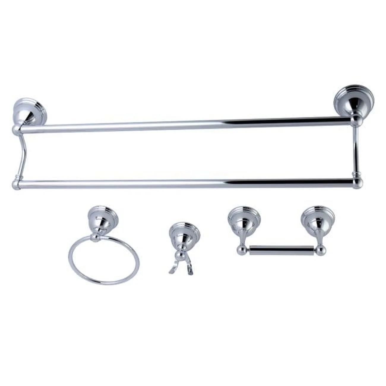 Restoration 4-Piece Bathroom Hardware, Polished Chrome