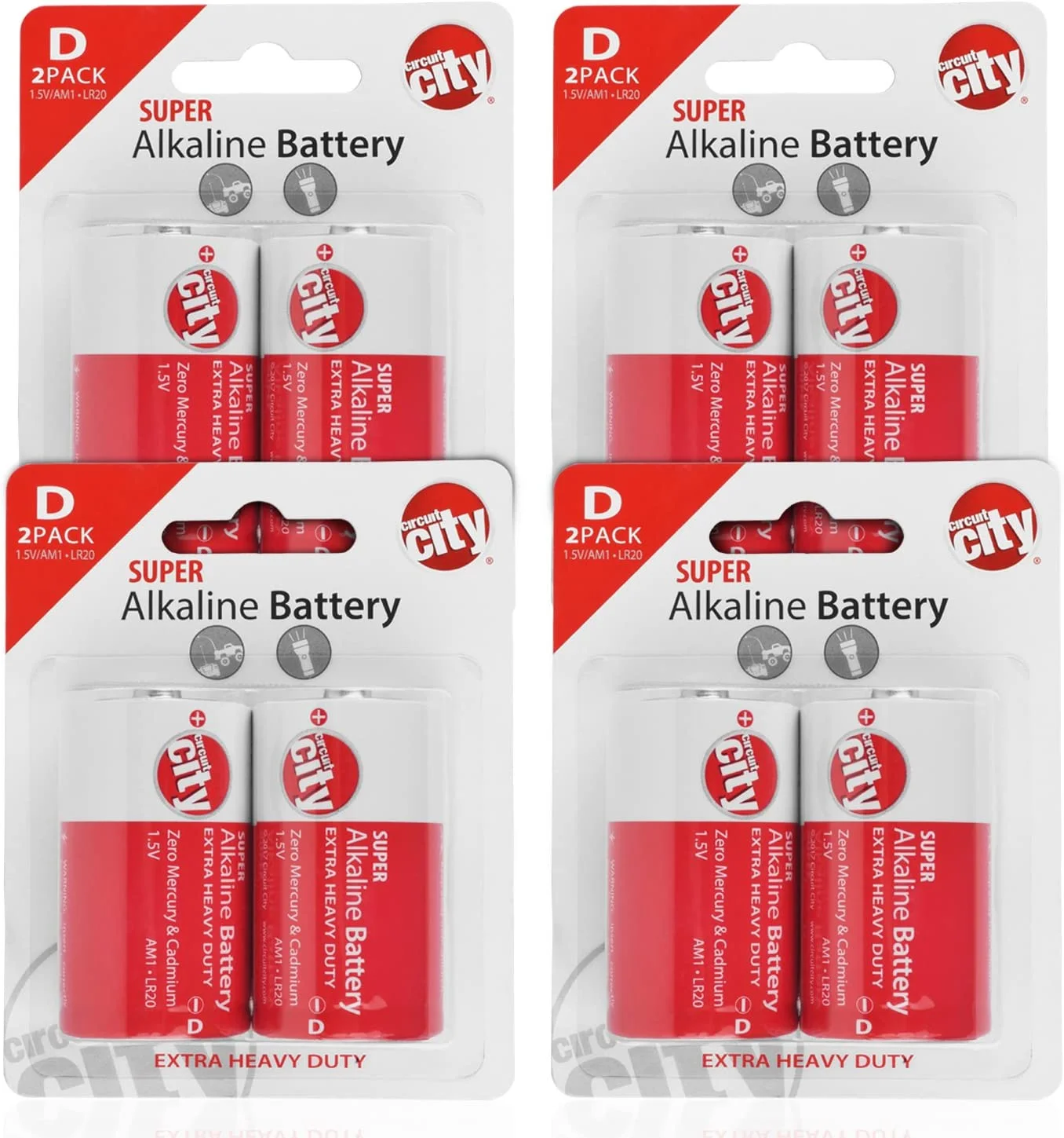 Essential D-Cell High Performance Alkaline Batteries (8 Pack)