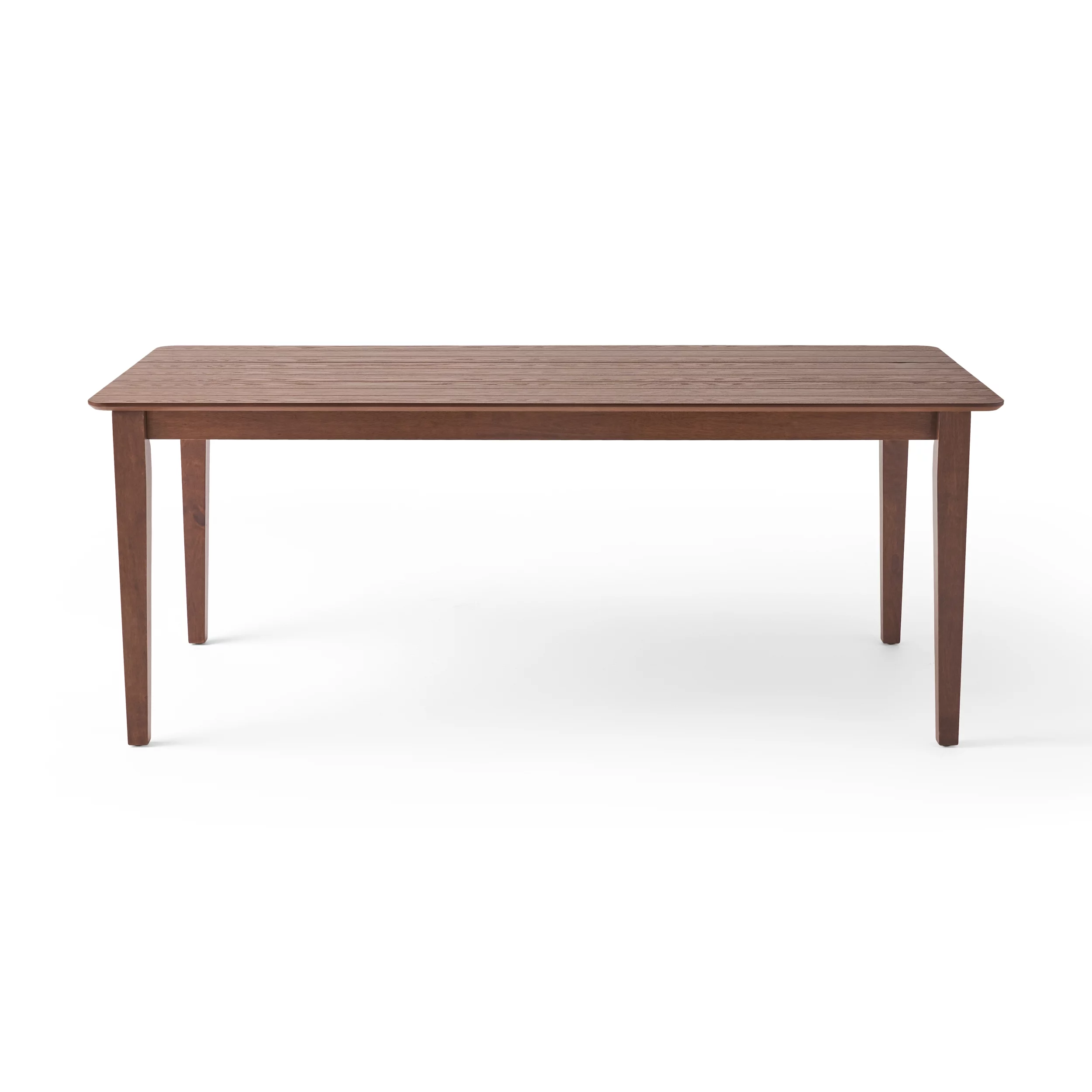Noble House Lylah Rectangular 8 Seat Farmhouse Dining Table, Walnut Finish