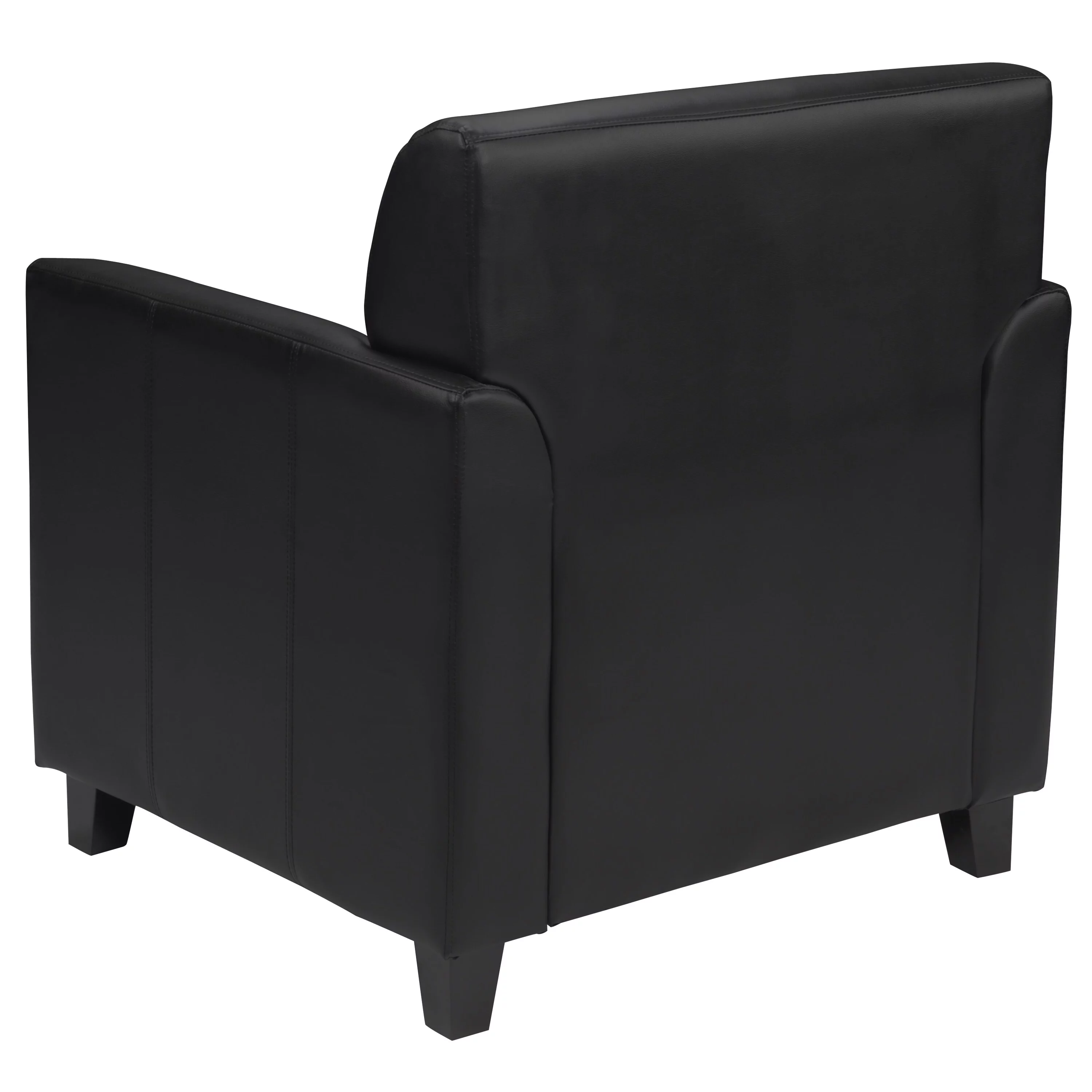 BSD National Supplies Benville Modern Black Leather Guest Chair