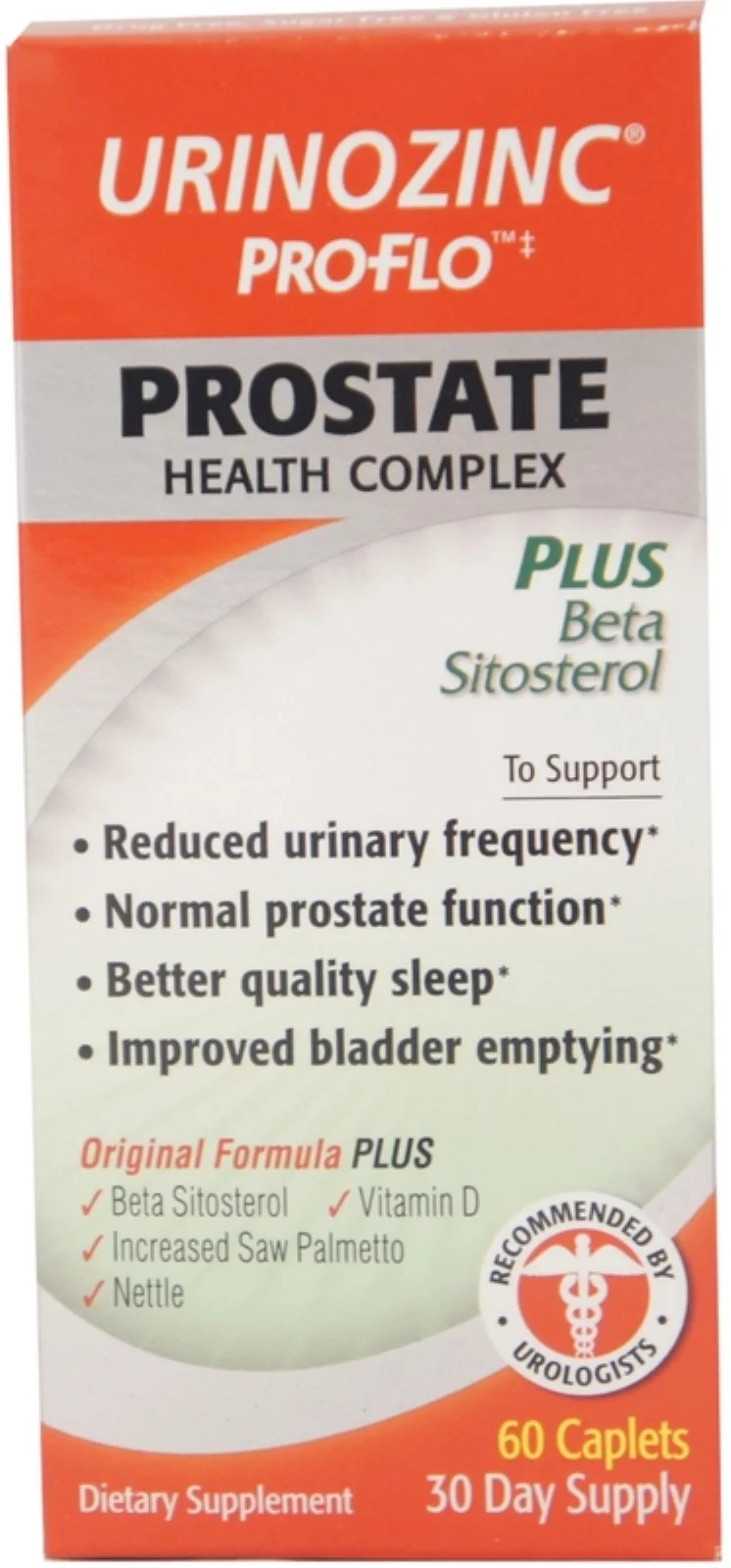Urinozinc ProFlo Plus Prostate Health Complex Caplets 60 ea (Pack of 3)