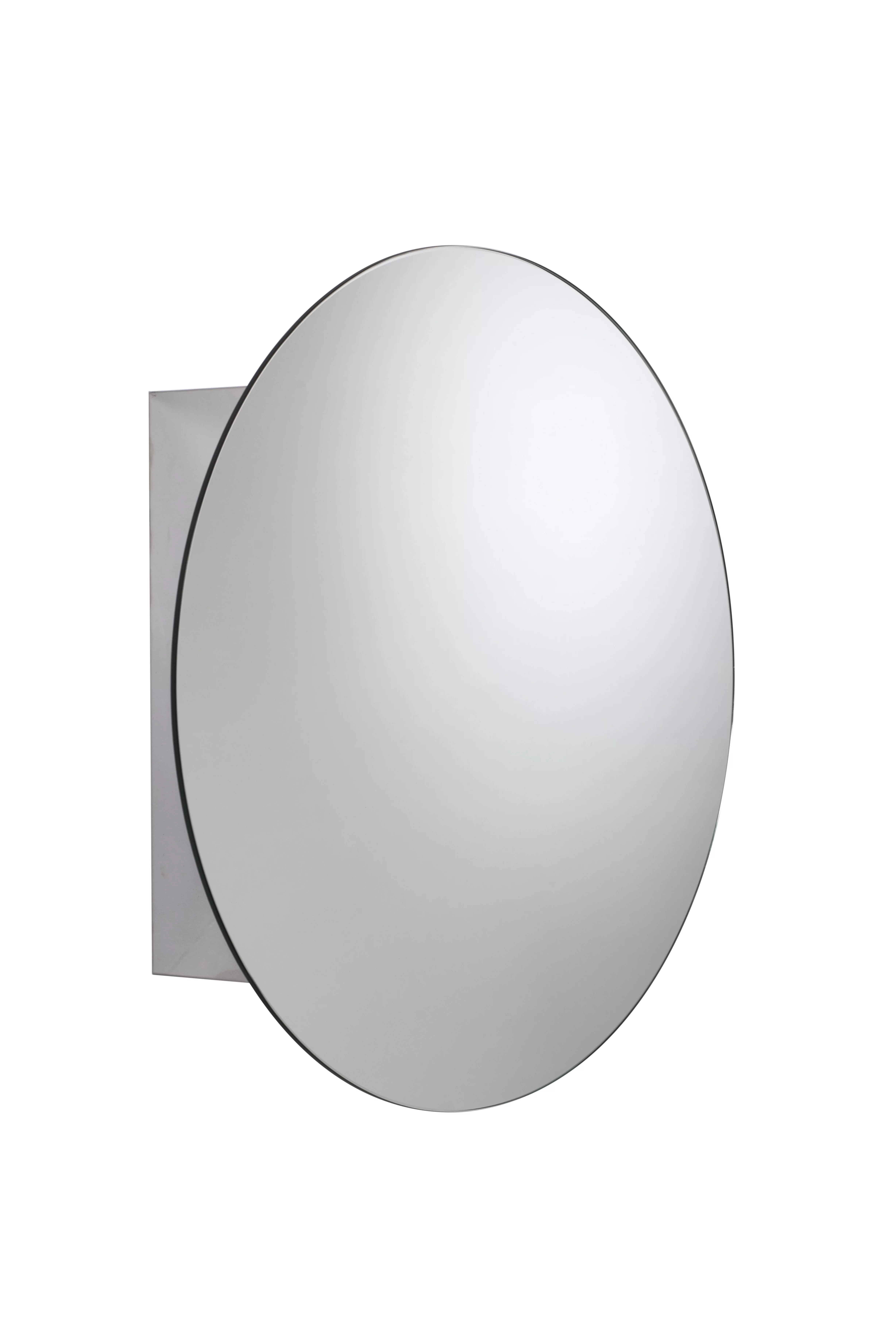 Croydex Severn Circular Stainless Steel Bathroom Medicine Cabinet in Chrome (20 x 20in)