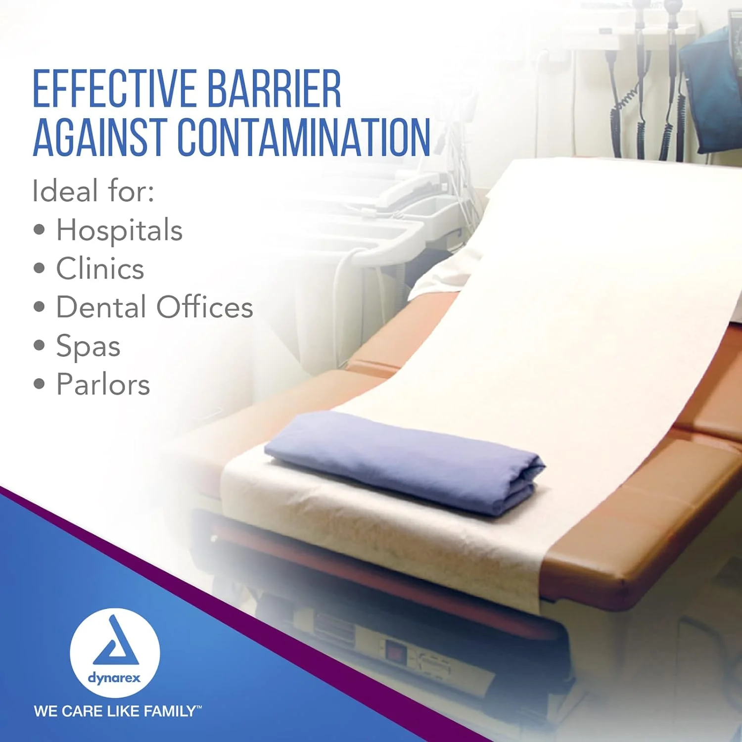 Dynarex 4481 CASE Table Paper, Exam, Smooth, 18