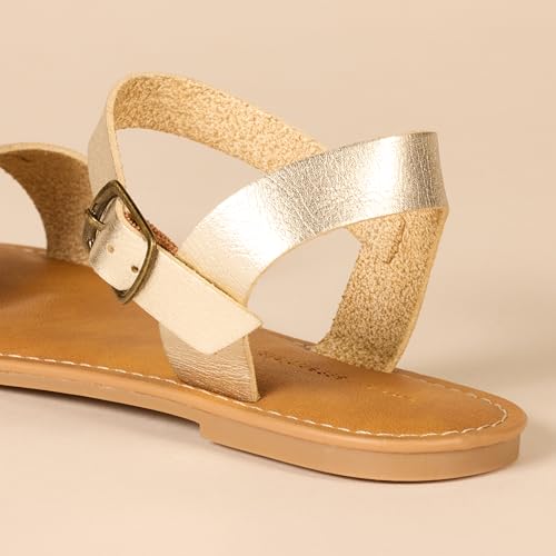 Amazon Essentials Women's Two Strap Buckle Sandal