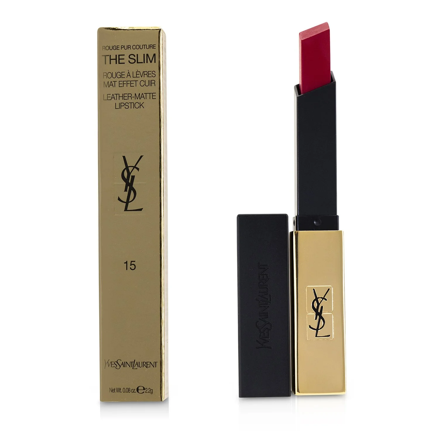 Yves Saint Laurent Rouge Pur Couture The Slim Leather Matte Lipstick - # 8 Contrary Fuchsia  2.2g/0.08oz