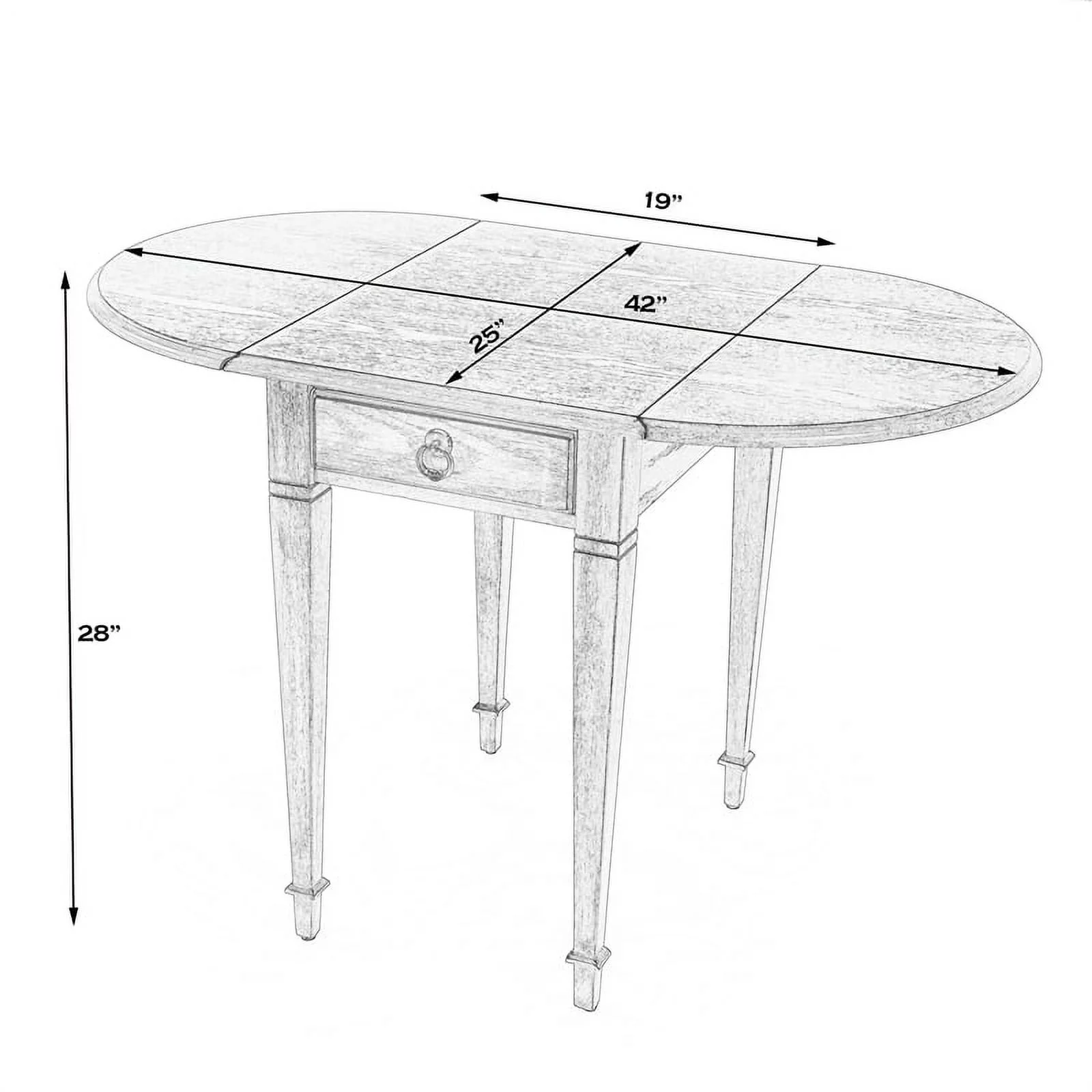 Butler Specialty Glenview Beige Pembroke Side Table