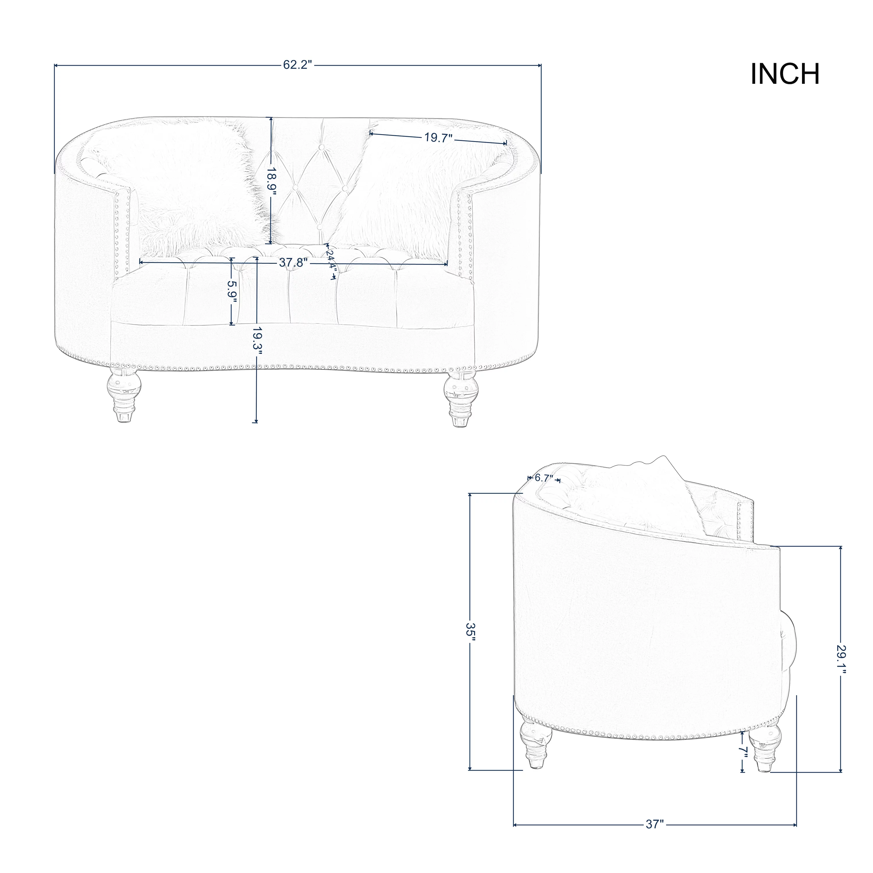 2 Piece Living Room Set