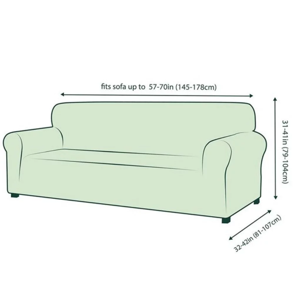 CHUN YI 1-Piece Jacquard Damask Stretch Sofa Cover Slipcover Couch Cover (Loveseat, Grayish Blue)