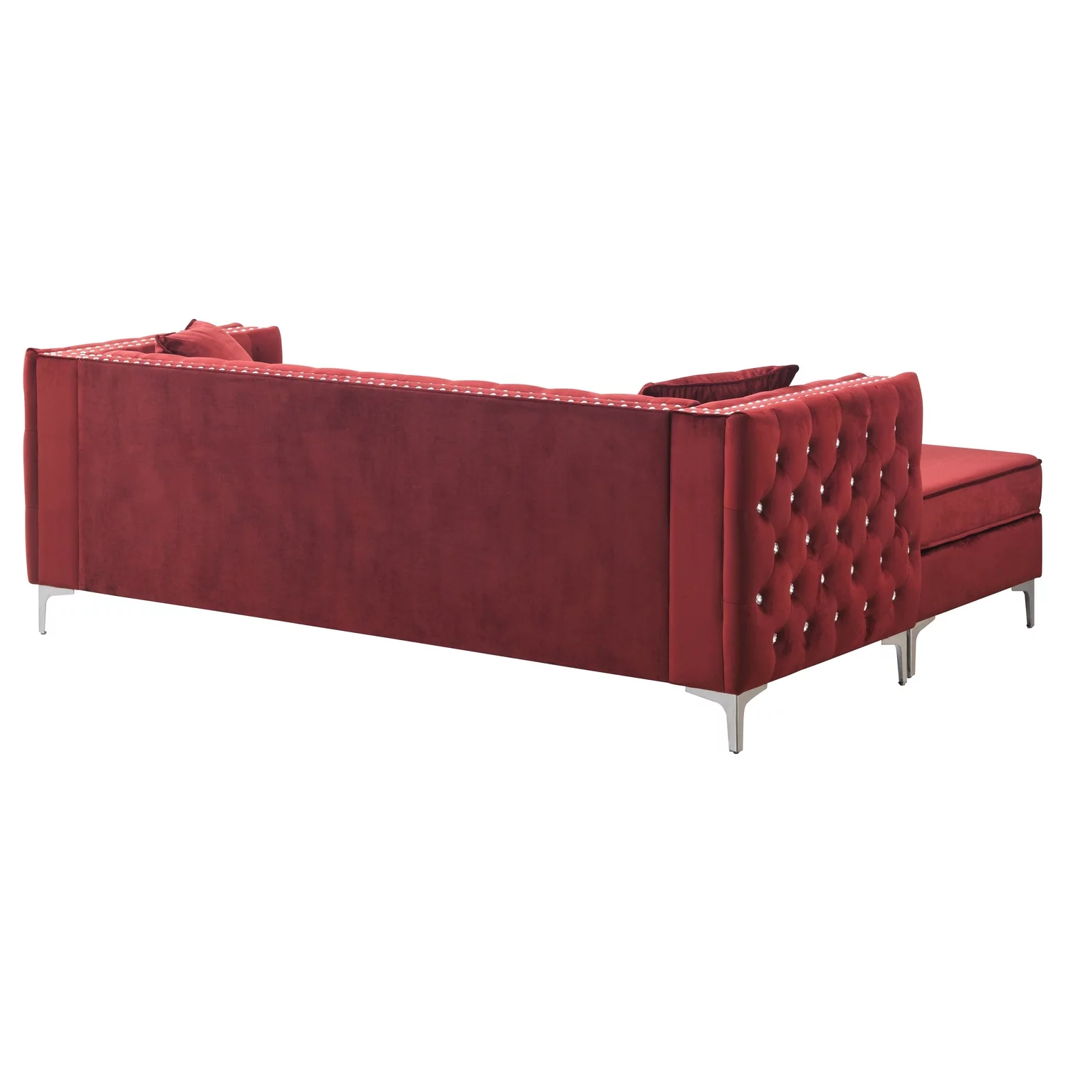 LYKE Home Sofa Chaise , Burgundy