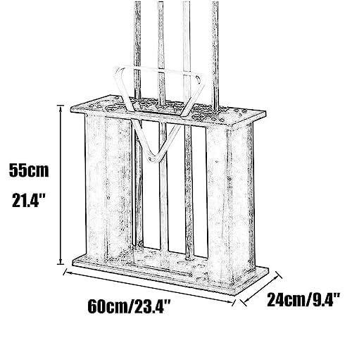 Wooden Billiards Cue Rack Stand - Holds 16 Cues, Easy to Install, Durable & Stable, Essential Game Room Organizer for Home, Clubs & Billiard Halls