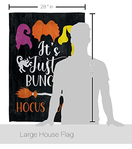 Bunch of Hocus Pocus Banner Home Decor Wall Decorations Fall Flag Witch Trick or Treat Spooky Night Autumn Pumpkin Outdoor Tapestry House Banner Yard Sign Porch Patio Made in USA
