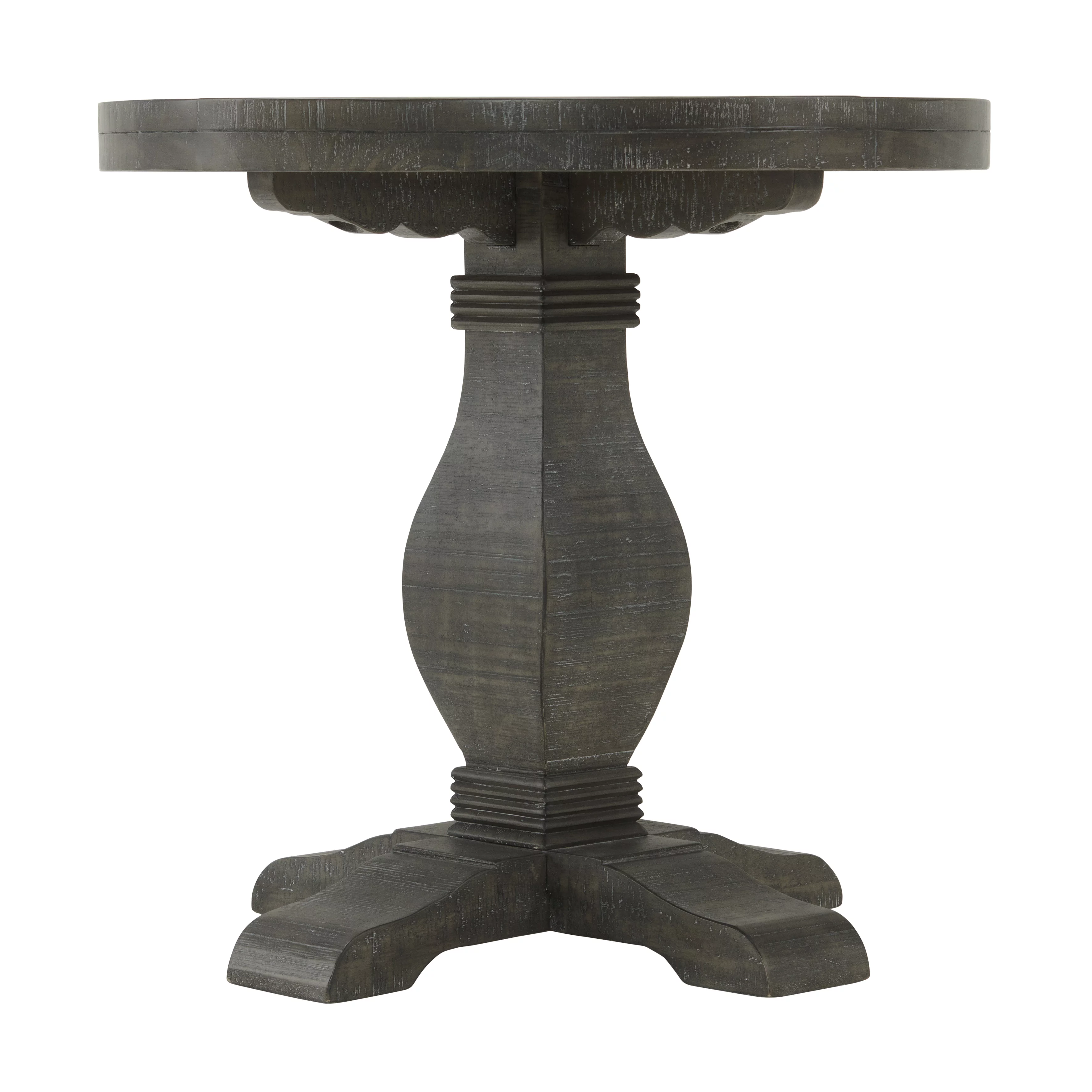 Martin Svensson Home Napa Solid Wood Round End Table Gray