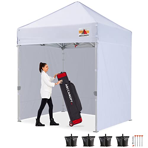 ABCCANOPY Easy Pop Up Canopy Tent with Sidewalls 10x10 Commercial -Series, White