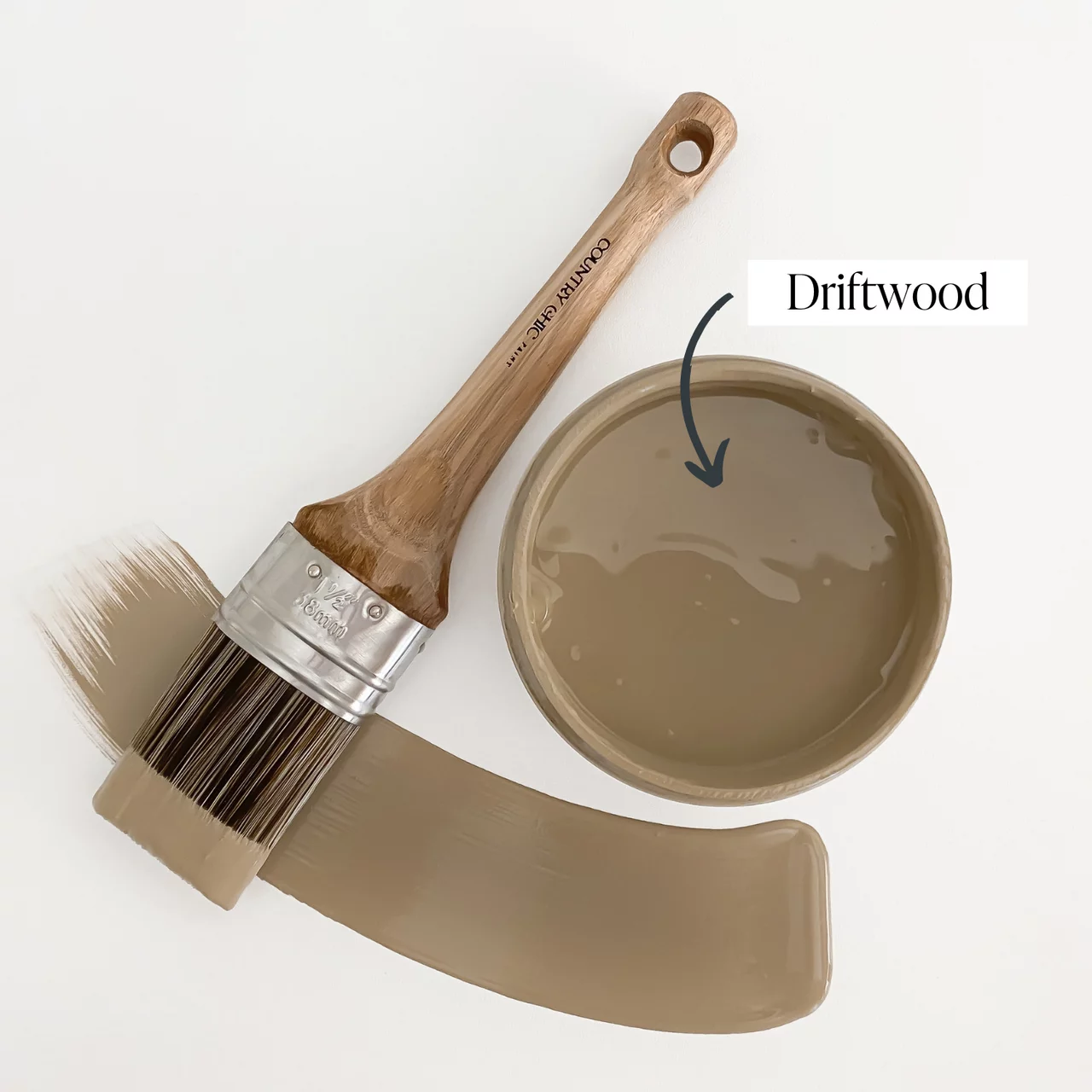 Country Chic Chalk Style Paint for Furniture, Driftwood, 16 fl oz