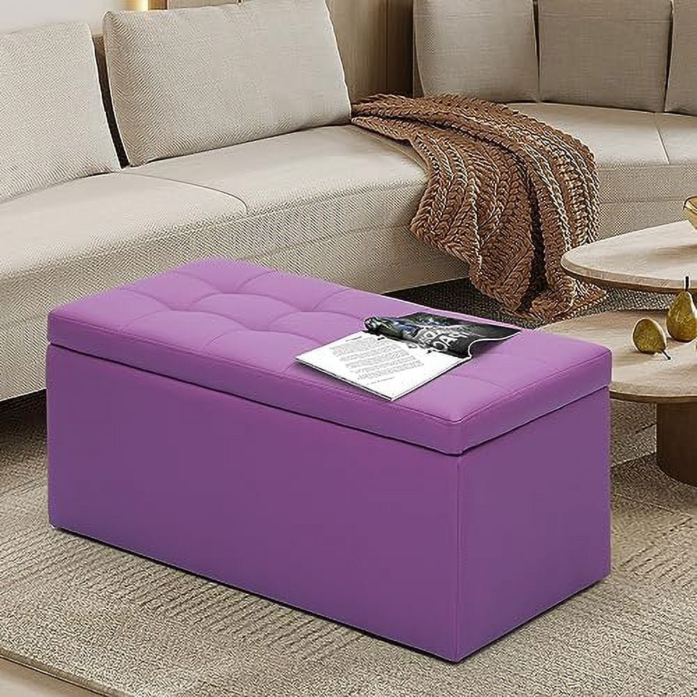 Rectangle Living Unfold  Bench Footstools Seat End Coffee Table Ottoman  Black